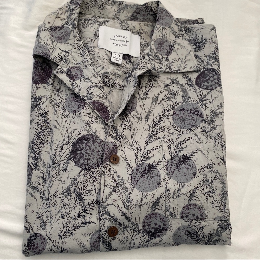 Sons of Fortune Pattern Short Sleeve Button Down